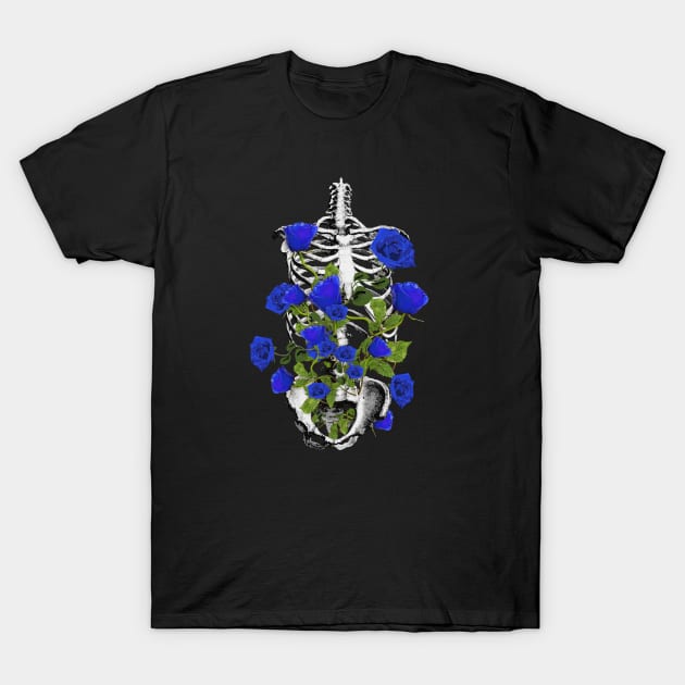 Rib Cage Floral 10 T-Shirt by Collagedream